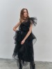 avant-garde dress with tulle