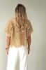 3D EFFECT FLORAL PATTERN BLOUSE