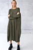 Casual maxi dress in green jersey