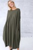 Casual maxi dress in green jersey