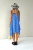 Asymmetrical dress with thin straps