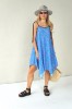 Asymmetrical dress with thin straps