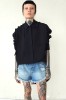 BLACK ASYMMETRICAL SHIRT LONDON