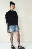 BLACK ASYMMETRICAL SHIRT LONDON