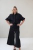 BLACK ASYMMETRICAL SHIRT LONDON
