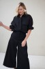 BLACK ASYMMETRICAL SHIRT LONDON