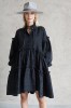 BLACK COTTON DRESS MALAGA