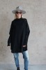 BLACK COZY WOOL BLOUSE 