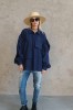 BLUE VISCOSE SHIRT FOR WOMEN 