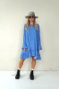 BOHO BLUE DRESS WITH LONG SLEEVES