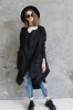 Black wool long coat 