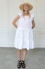 White embroidered cotton dress