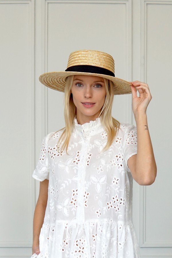 WHITE EMBROIDERED SHIRT DRESS