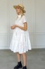 WHITE EMBROIDERED SHIRT DRESS