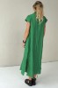GREEN LONG LINEN DRESS
