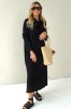 LOOSE SILHOUETTE LONG LINEN DRESS 