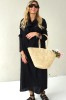 LOOSE SILHOUETTE LONG LINEN DRESS 