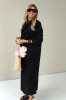 LOOSE SILHOUETTE LONG LINEN DRESS 