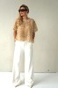 3D EFFECT FLORAL PATTERN BLOUSE