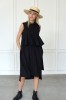 black dress with details on the front 