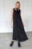 maxi black cupro dress