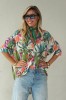 Floral viscose long shirts