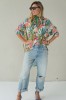 Floral viscose long shirts