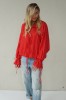 Luxurious linen blouse ties with laces