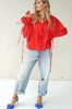 Luxurious linen blouse ties with laces