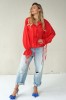 Luxurious linen blouse ties with laces