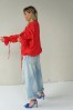 Luxurious linen blouse ties with laces