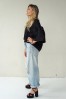 Luxurious jacquard blouse with puff sleeves