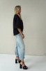 Luxurious jacquard blouse with puff sleeves