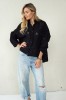 Black short jacquard shirt