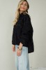 Black short jacquard shirt