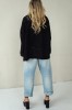 Black short jacquard shirt