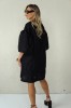 Luxurious jacquard dress with puff sleeves