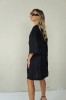 Luxurious jacquard dress with puff sleeves