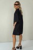 Luxurious jacquard dress with puff sleeves