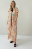 LONG FLOWING FLORAL DRESS WITH BLACK RIBBON