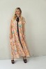 LONG FLOWING FLORAL DRESS WITH BLACK RIBBON