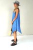 Asymmetrical dress with thin straps