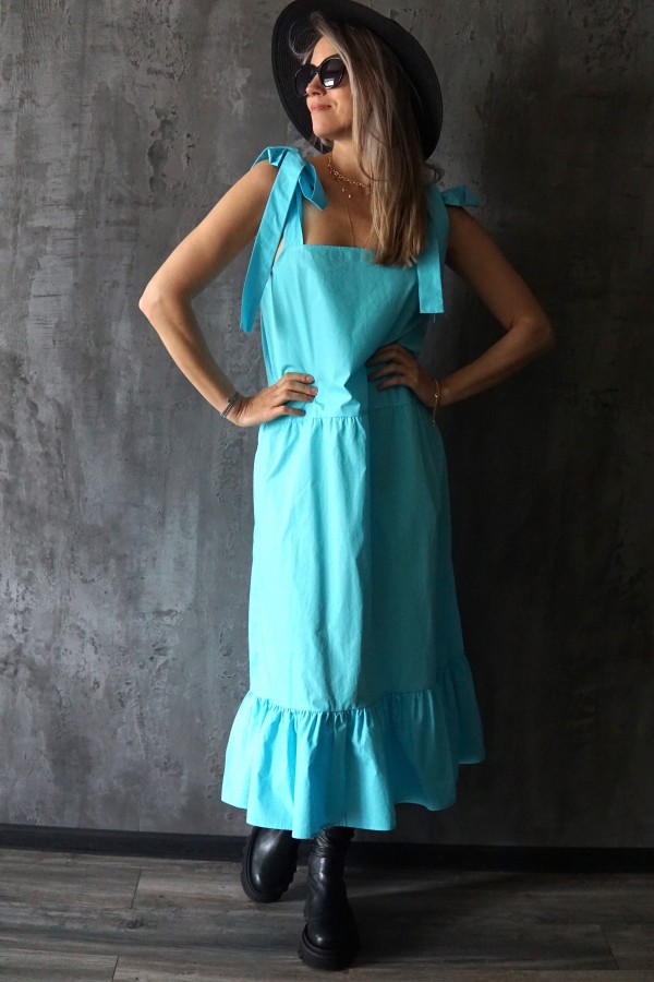 summer blue dress