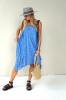 Asymmetrical dress with thin straps