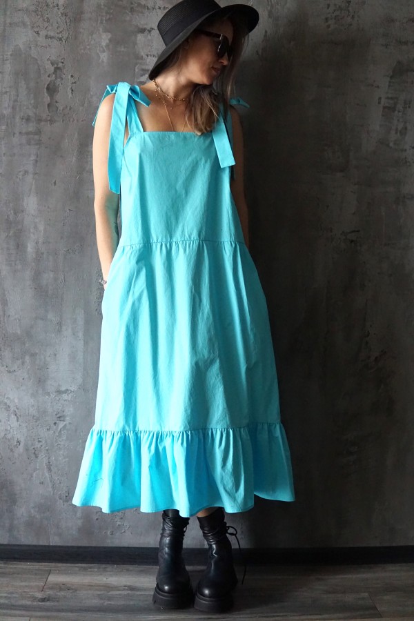 summer blue dress