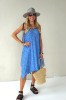 Asymmetrical dress with thin straps
