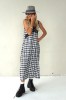 Plaid dress with thin straps