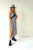 Plaid dress with thin straps