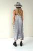 Plaid dress with thin straps