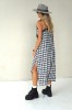 Plaid dress with thin straps